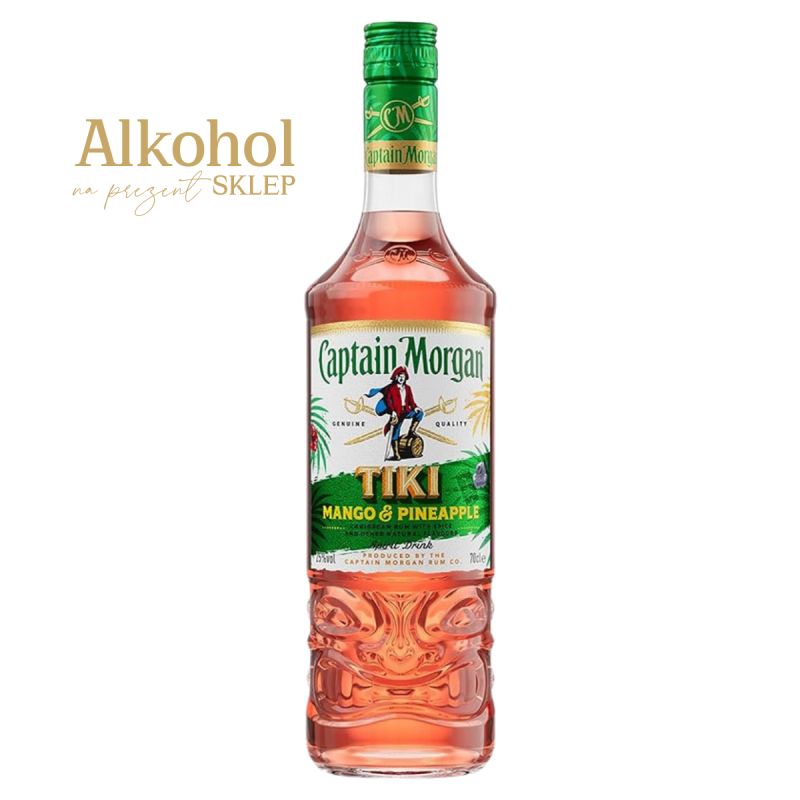 Captain Morgan Tiki Mango-Ananas to gotowe połączenie rumu z aromatem egzotycznych owoców mango i ananasa.
