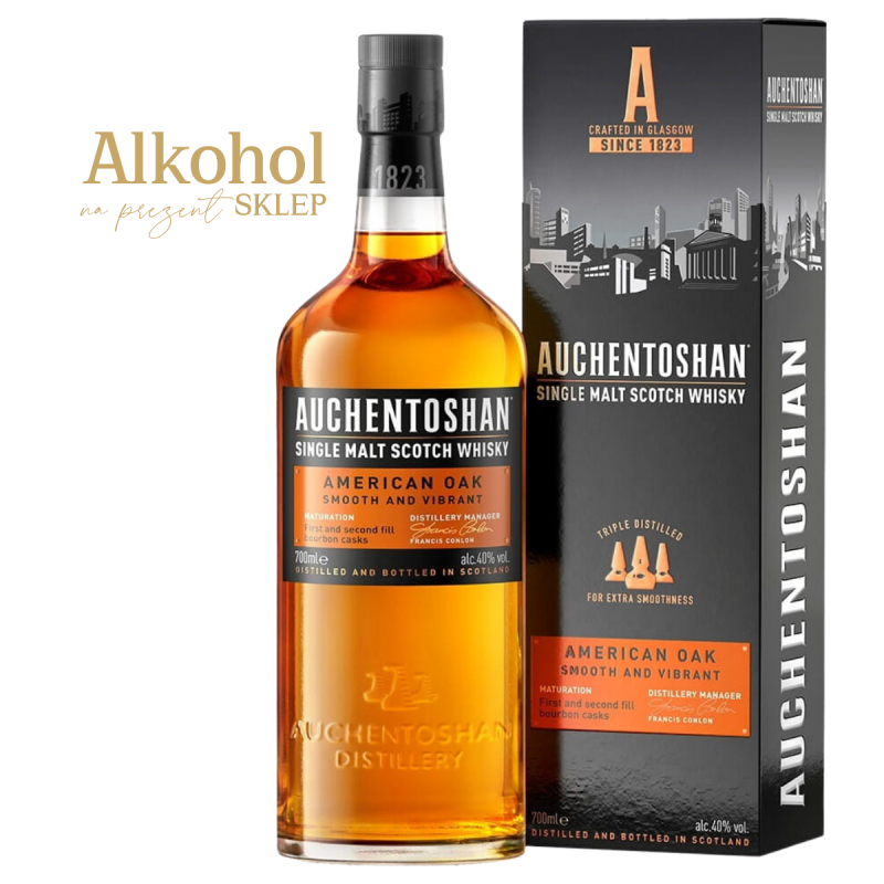 WHISKY AUCHENTOSHAN AMERICAN OAK 0.7L + OPAKOWANIE