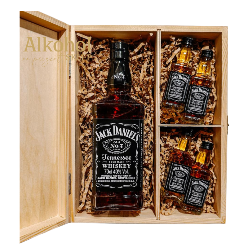 ZESTAW WHISKEY JACK DANIEL'S OLD NO.7 0.7L + 4 x JACK DANIEL'S OLD NO.7 MINI
