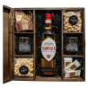 ZESTAW SOPLICA ORZECH LASKOWY 0.5L + CZEKOLADKI + PISTACJE + 2 KIELISZKI + NERKOWCE