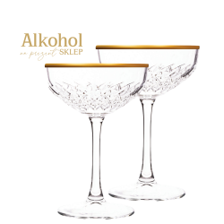 ZESTAW 2 SZAMPANÓWEK ZE ZŁOTYM RANTEM