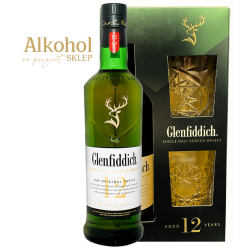 WHISKY GLENFIDDICH 12YO 0.7L + 2 SZKLANKI