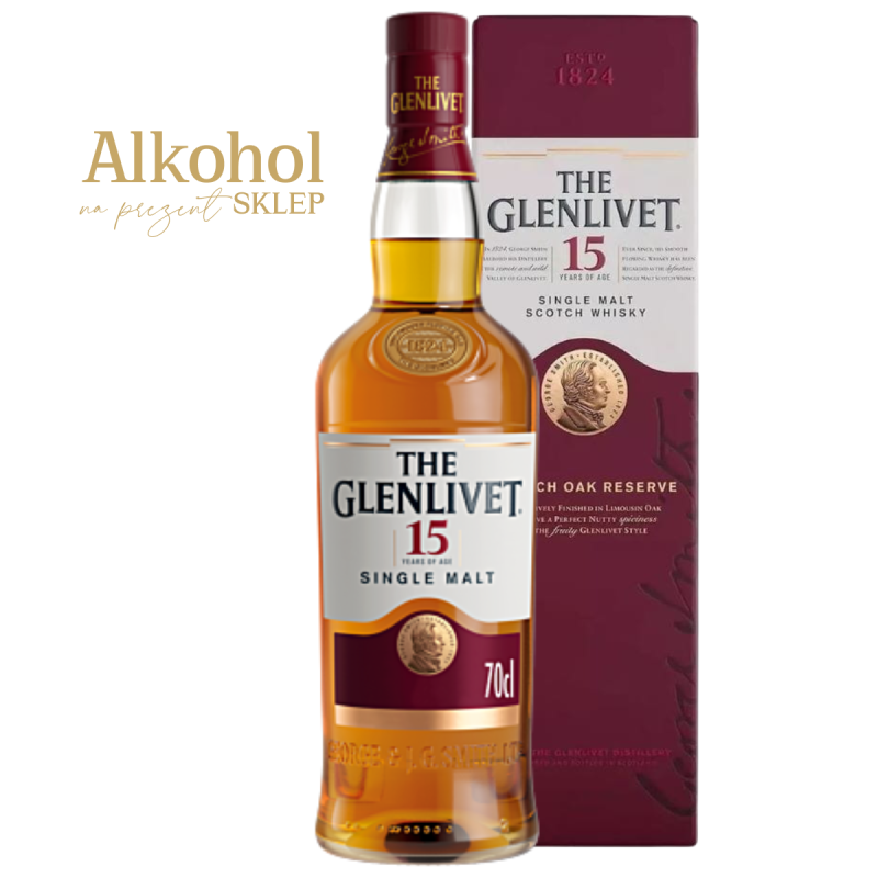 WHISKY THE GLENLIVET 15YO 0.7L + OPAKOWANIE
