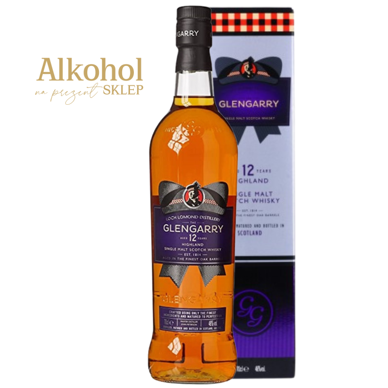 WHISKY GLENGARRY SINGLE MALT 12YO 0.7L + OPAKOWANIE