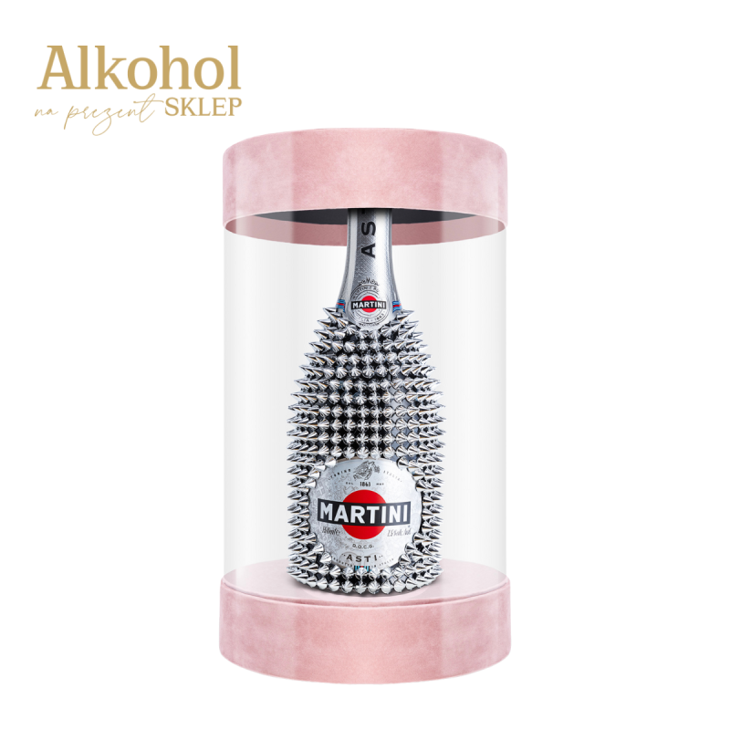 WINO MUSUJĄCE MARTINI ASTI NA PREZENT 0.75L W JASNORÓŻOWEJ TUBIE