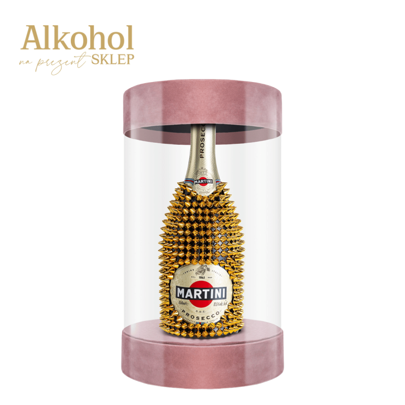 PROSECCO MARTINI NA PREZENT 0.75L W CIEMNORÓŻOWEJ TUBIE