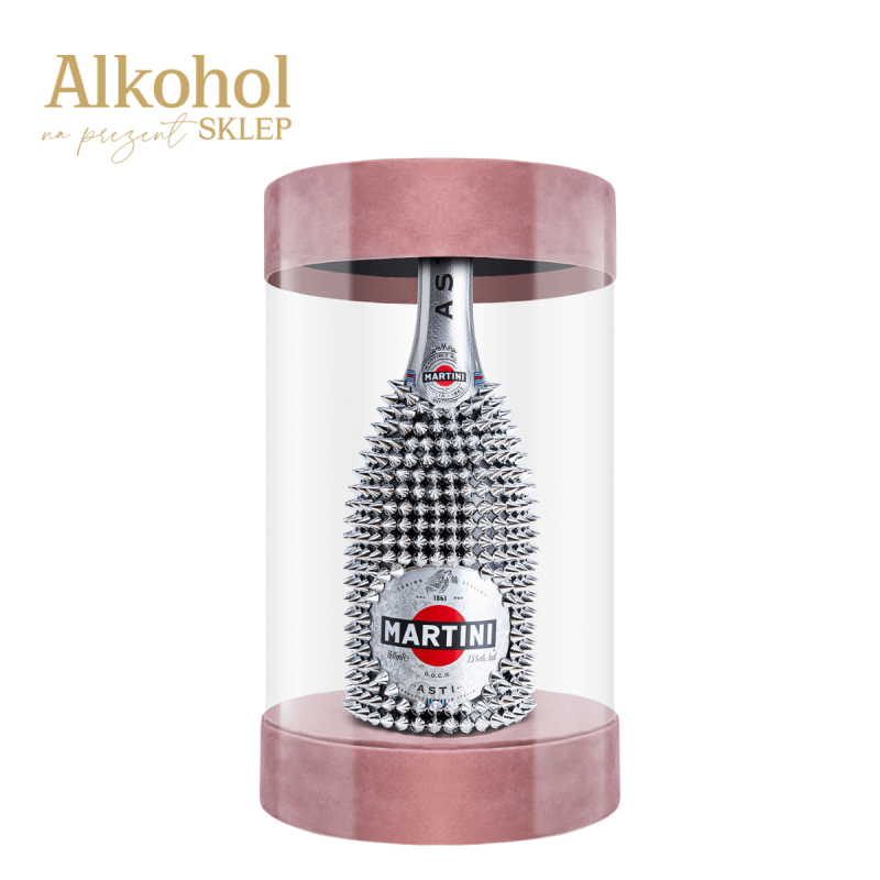 WINO MUSUJĄCE MARTINI ASTI NA PREZENT 0.75L W CIEMNORÓŻOWEJ TUBIE