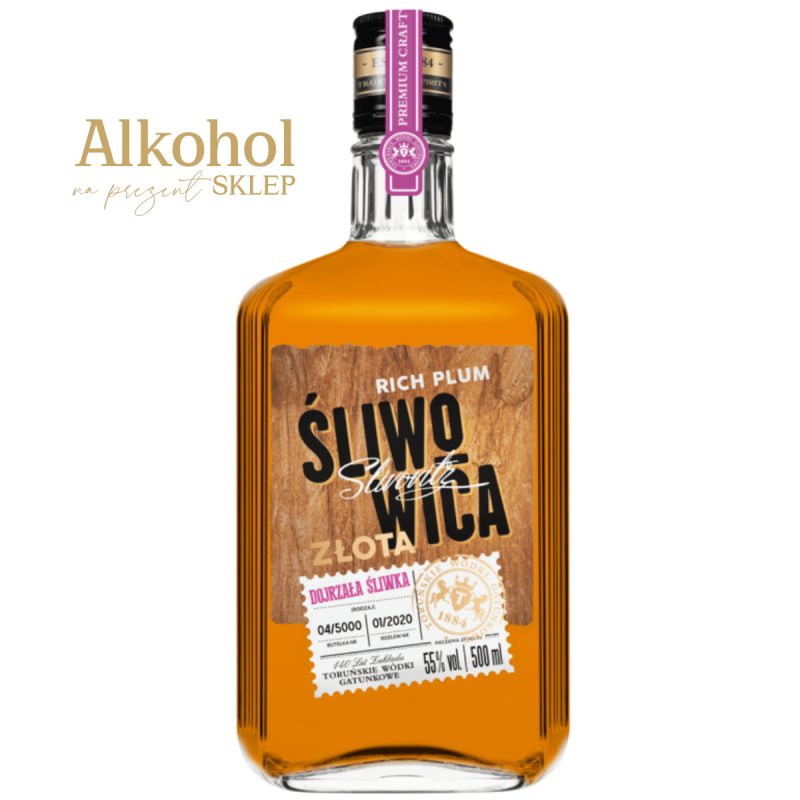 WÓDKA ŚLIWOWICA ZŁOTA DOJRZAŁA ŚLIWKA 0.5L