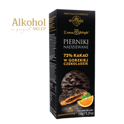 PIERNIKI NADZIEWANE POMARAŃCZĄ W GORZKIEJ CZEKOLADZIE 150g
