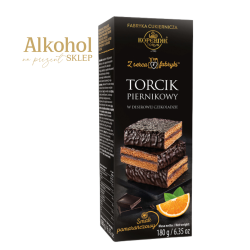 TORCIK PIERNIKOWY W DESEROWEJ CZEKOLADZIE Z NADZIENIEM POMARAŃCZOWYM 180g