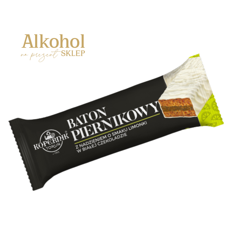 BATON PIERNIKOWY Z NADZIENIEM LIMONKOWYM W BIAŁEJ CZEKOLADZIE 447g