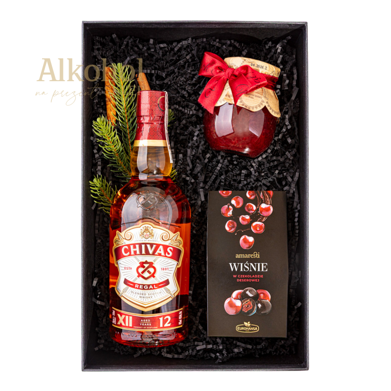 ZESTAW ŚWIĄTECZNY - CHIVAS XII & SŁODYCZE