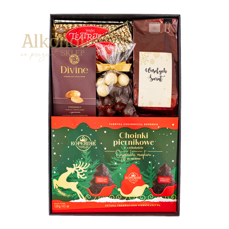 ZESTAW ŚWIĄTECZNY BEZALKOHOLOWY ZE ŚWIĄTECZNYMI PIERNIKAMI