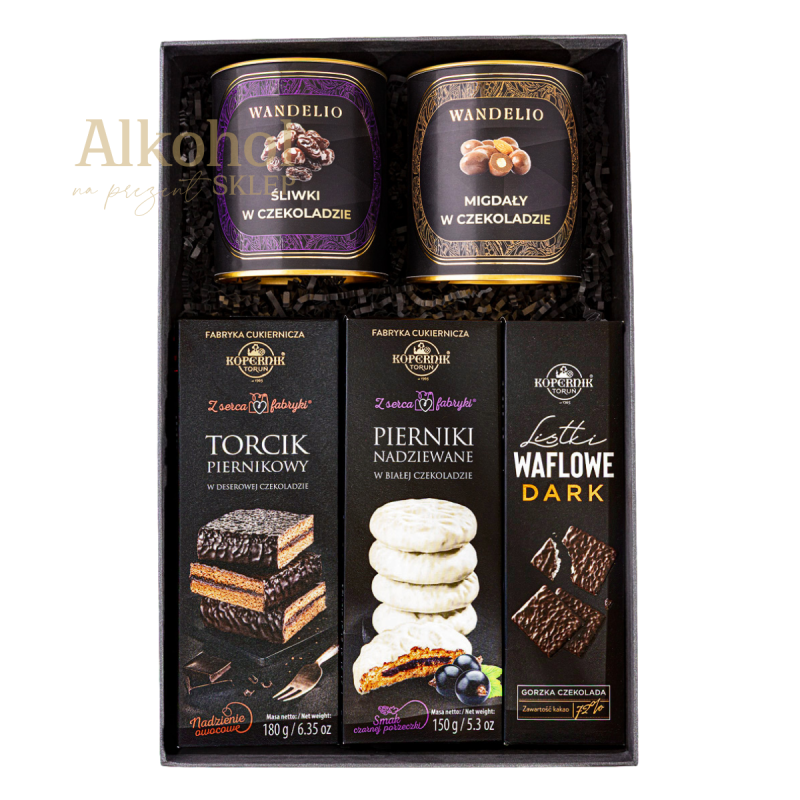 ZESTAW ŚWIĄTECZNY BEZALKOHOLOWY ELEGANCKIE SŁODYCZE (DUŻY)