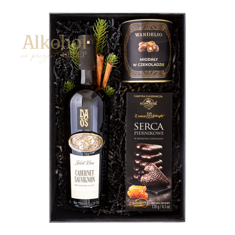 ZESTAW ŚWIĄTECZNY - WINO DAOS & SŁODYCZE