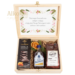 ZESTAW ŚWIĄTECZNY Z ŻYCZENIAMI - BEZALKOHOLOWY Z PIERNIKAMI