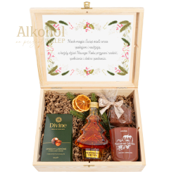 ZESTAW ŚWIĄTECZNY Z ŻYCZENIAMI - PIERNIKOWA CHOINKA ZE ŚWIECĄ