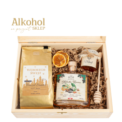 ZESTAW ŚWIĄTECZNY  ŻYCZENIAMI - NALEWKA ZIMOWA Z KAWĄ