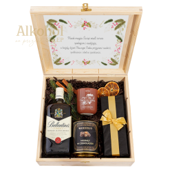 ZESTAW ŚWIĄTECZNY Z ŻYCZENIAMI - BALLANTINE'S