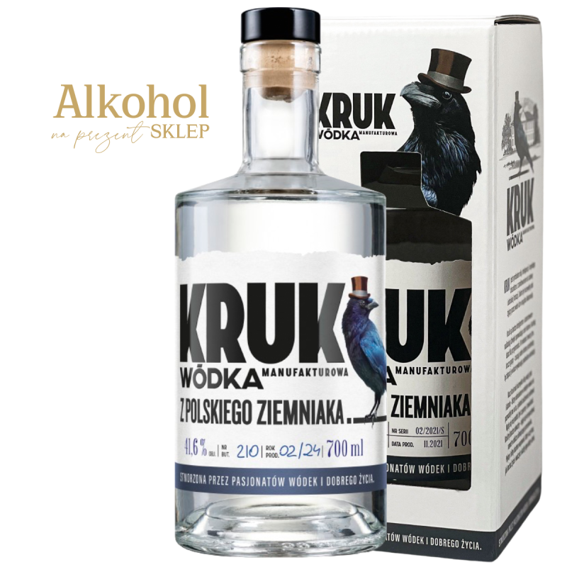 WÓDKA KRUK Z POLSKIEGO ZIEMNIAKA 0.7L + OPAKOWANIE