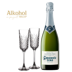 PAKIET BEZALKOHOLOWY CODORNIU ZERO Z KIELISZKAMI