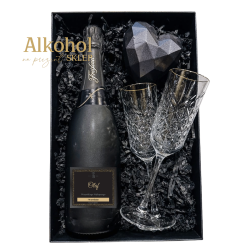 URODZINOWY ZESTAW FREIXENET CORDON NEGRO 0.75L + 2 KIELISZKI + ŚWIECA